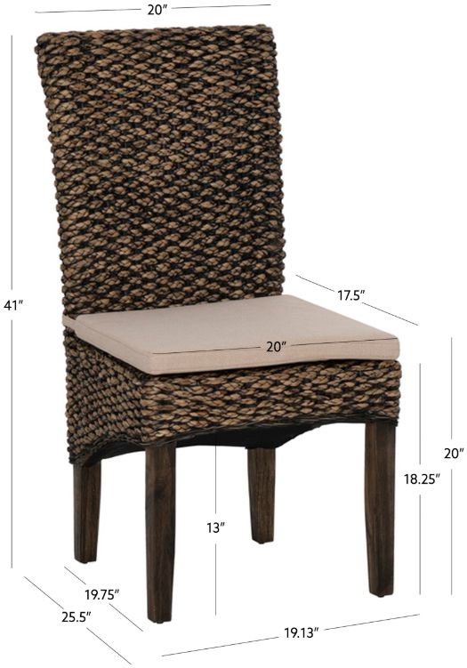 Coast2Coast Home™ Elodie 2-Piece Warm Natural Sea Grass Dining Chair Set-2