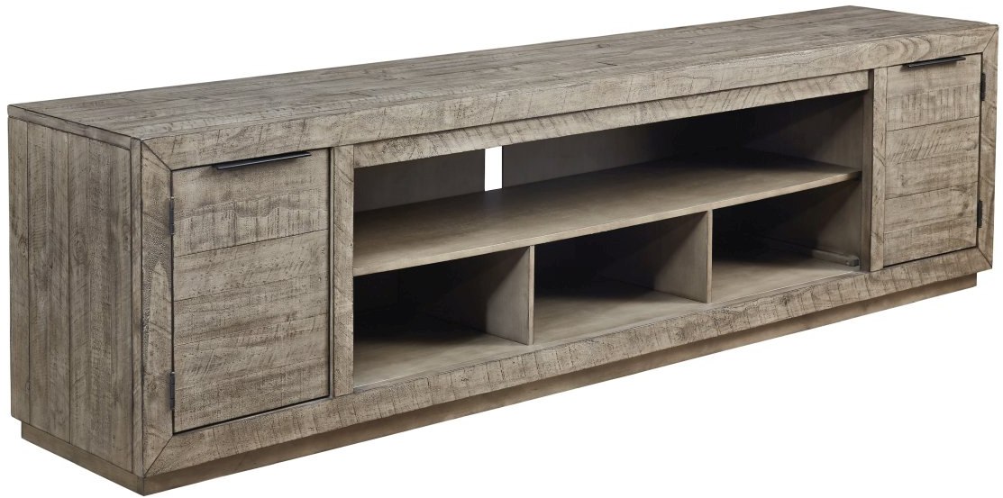 Signature Design by Ashley Krystanza Weathered Gray 92 TV Stand Pruitt s Fine Furniture Phoenix Prescott Valley AZ