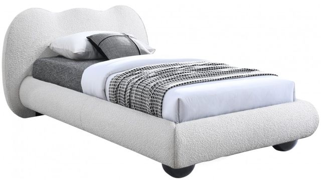 Meridian Furniture Hyde Cream Twin Upholstered Panel Bed-0