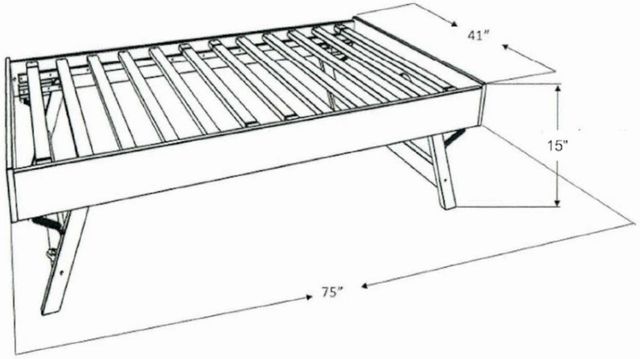 Kodiak Furniture Marisa Canton Gray/Weathered Gray Twin Daybed with Mattress and Pop Up -3