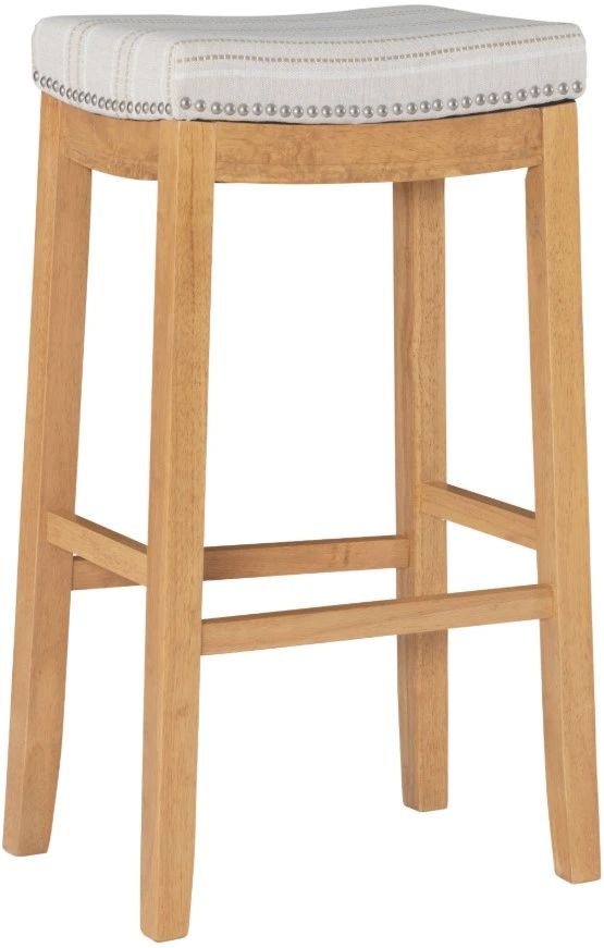 Linon Claridge Rustic Brown Bar Stool-0