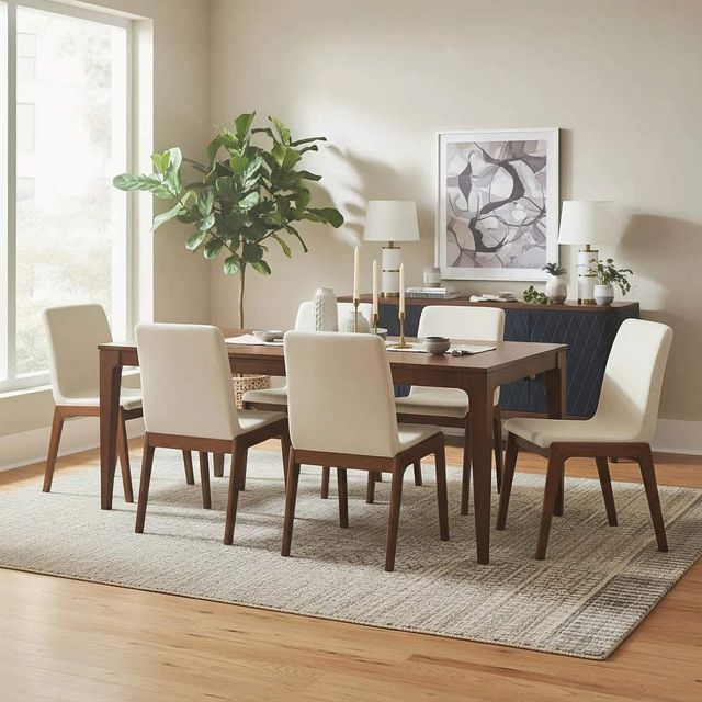 LH Home Allure Brown Wooden Dining Table-1