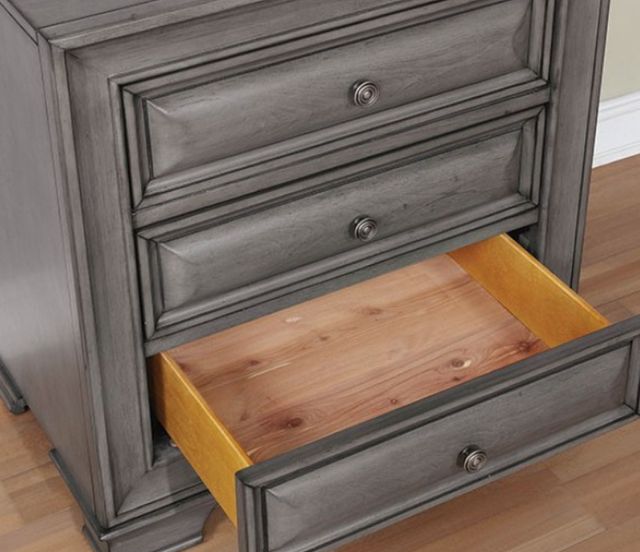 Furniture of America® Brandt Gray Nightstand-3