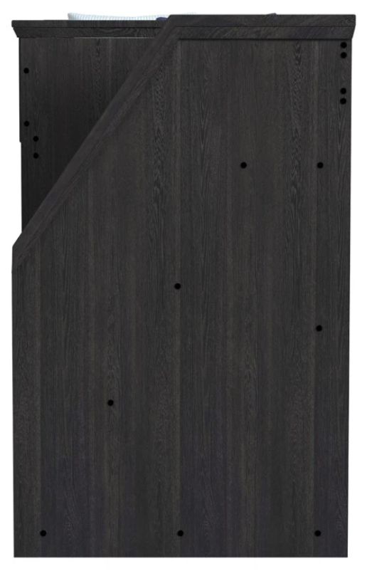 Elements International Hampton Kids Charcoal Twin/Twin Youth Bunk Bed with Staircase and Trundle-3