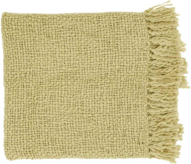 Surya Tobias Wheat 51"x71" Throw Blanket-0
