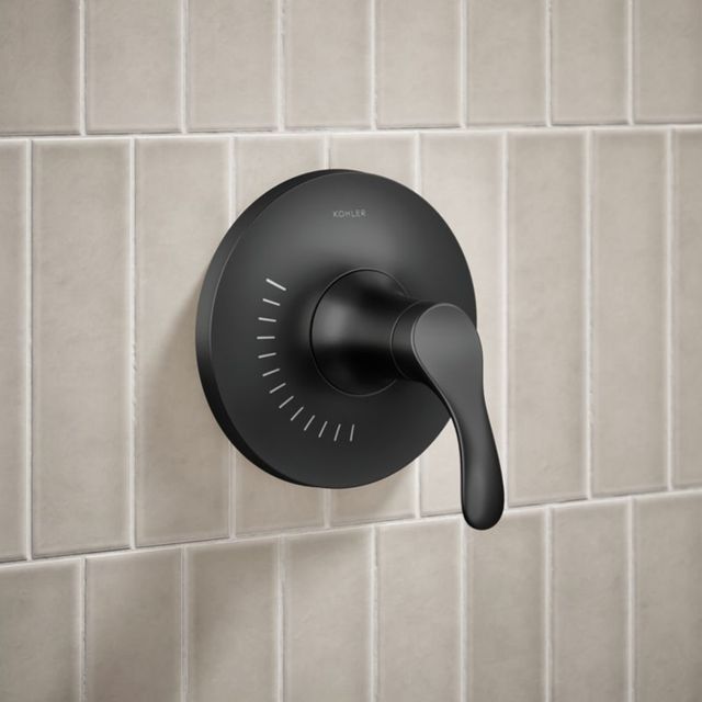 KOHLER® Simplice® Rite-Temp® Matte Black 1.75 GPM Shower Trim Kit-3