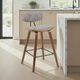 Armen Living Fox 2-Piece Speckled Brown/Walnut Counter Stool Set-1