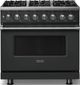 Viking® 5 Series 36" Antique Bronze Pro Style Dual Fuel (NG) Range with Polished Chrome Trim-0
