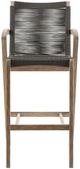 Armen Living Brielle 2-Piece Charcoal/Light Rope/Wood Outdoor Barstool Set-2