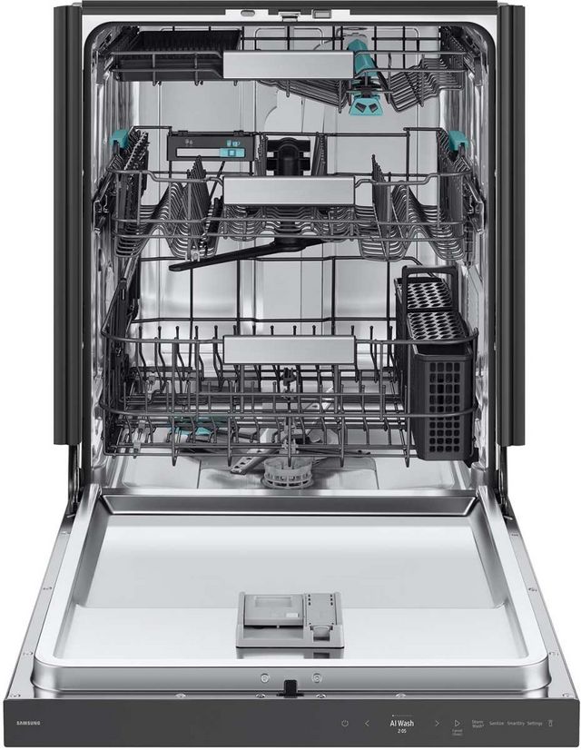Samsung Bespoke 24" Fingerprint Resistant Stainless Steel Top Control Built In Smart Dishwasher with 3rd Rack Washing System-1