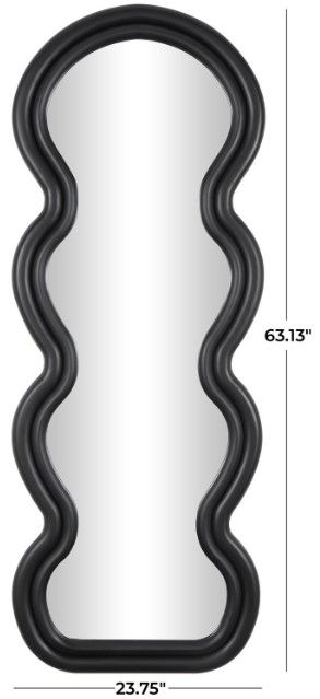 Deco Marche Black Wall Mirror with Layered Frame-3