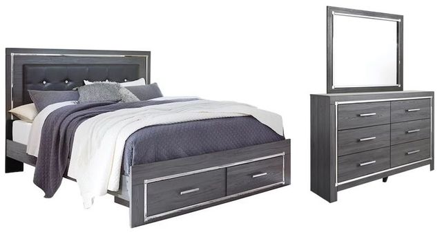 Signature Design by Ashley® Lodanna 3-Piece Gray Full Panel Storage Bed Set-0