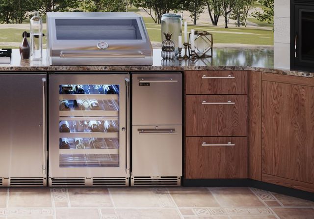 Perlick® Signature Series 15" 2.8 Cu. Ft. Stainless Steel Outdoor Refrigerator Drawers-1