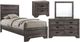 Elements International Nathan Gray Oak 4 Piece Twin Bedroom Collection-0