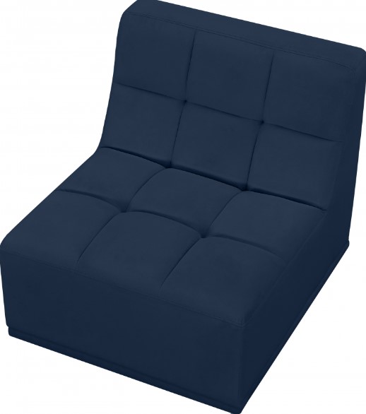 Meridian Furniture Relax Velvet Modular Armless Chair Meridian Furniture Relax Velvet Modular Armless Chair