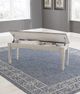 Signature Design by Ashley® Skempton Distressed Grayish White Storage Bench-4