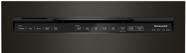 KitchenAid® 24" PrintShield™ Black Stainless Steel Built In Dishwasher-5