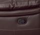 Man Wah Brown Leather Gliding Reclining Console Loveseat-4