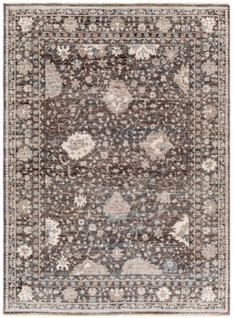Surya Carlisle Dark Brown/Ivory 4'x6' Area Rug-0