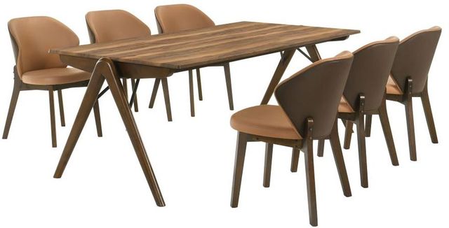 Coaster® Randolph 7-Piece Red Brown/Sheesham Dining Table Set-0