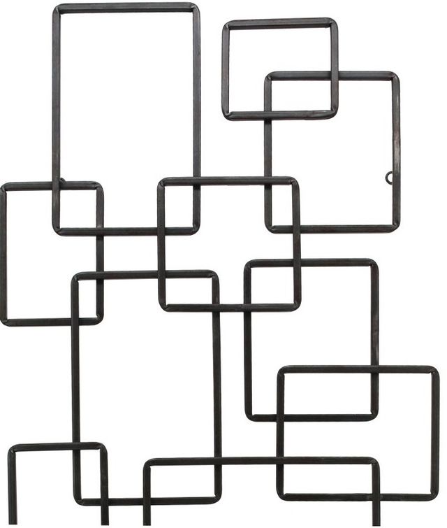 Moe's Home Collection Squares Black Steel Wall Decor-2