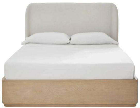 Modus Furniture Penny Buff Cream Ash/Oatmeal Queen Upholstered Platform Bed-3