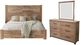 International Furniture Direct Natural Parota 3-Piece Brown Queen Bedroom Set-0