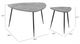 Zuo Modern Normandy Set of 2 Gray Accent Tables with Black Metal Legs -3