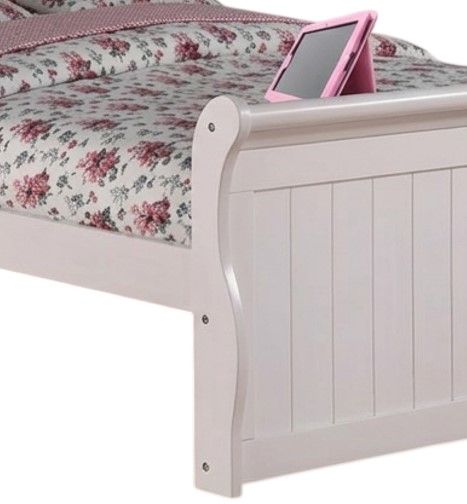 Donco Kids White Youth Full Sleigh Bed-2