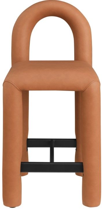 Meridian Furniture Amari Cognac Upholstered Counter Stool-1