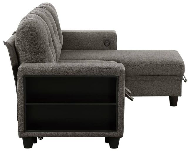 Homelegance® Robinson 3-Piece Dark Brown Sectional with Reversible Chaise-3