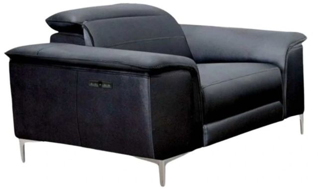 Furniture of America® Ascona Black Power Recliner-0