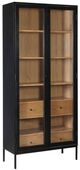 Dovetail Furniture Eddington Matte Black/Natural Cabinet-0