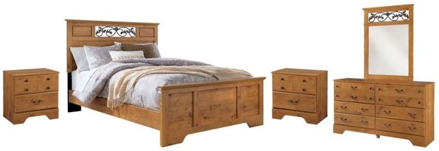 Signature Design by Ashley® Bittersweet 5-Piece Light Brown Queen Panel Bed Set-0