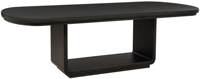 Coaster® Leandro Burnished Black Dining Table-1