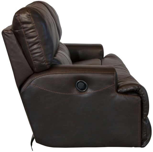 Catnapper® Wembley Chocolate Leather Lay Flat Reclining Sofa-4