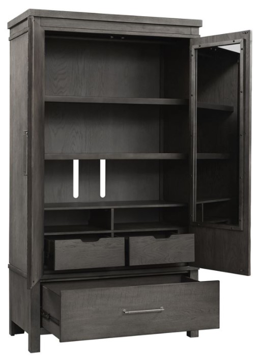 Liberty Furniture Modern Farmhouse Dark Gray Armoire Furniture Express Valdosta GA