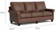 Bassett® Furniture Customizable Benchmade Premier Leather Roll Arm Sofa-4