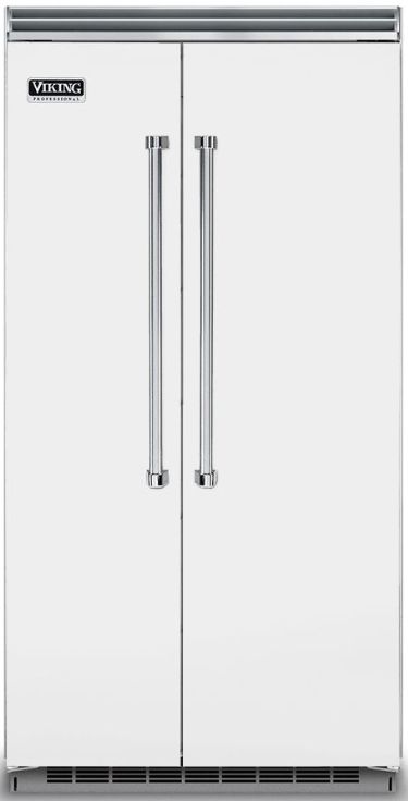 Viking® 5 Series 42 in. 25.3 Cu. Ft. Frost White Built In Side-by-Side Refrigerator-0