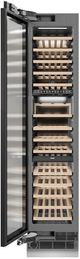 ZLINE Autograph Edition 18 in. 9 Cu. Ft. Panel Ready Left Hinge Triple Zone Column Wine Cooler with Champagne Bronze Accents-2
