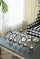 A & B Home Mendoza Gunmetal Spiral Candle Holder-5