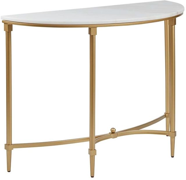 Olliix by Madison Park Signature White/Gold Bordeaux Console Table-2