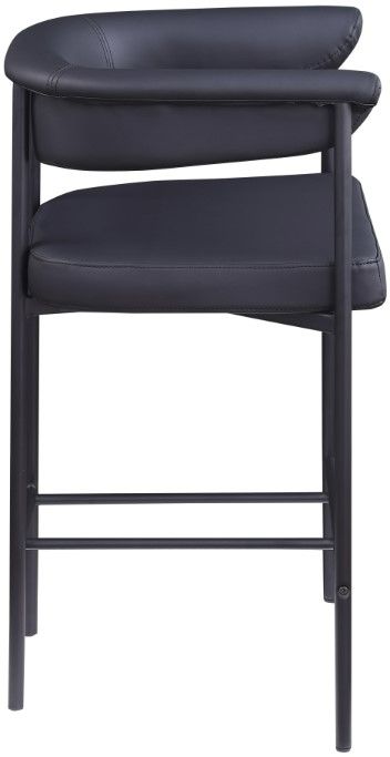 Meridian Furniture Malin Black Vegan Leather Counter Stool-2