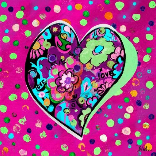Classy Art Neon Hearts of Love II by Patricia Pinto Wall Art-0