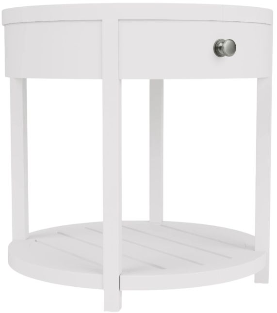 Riverside Furniture Rosalie White Caps Round End Table-3