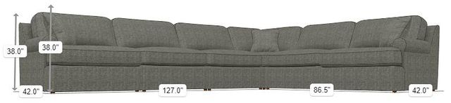 La-Z-Boy® Alani 6-Piece Graphite Sectional Set-4