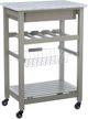 Linon Zoey Gray Kitchen Cart-5
