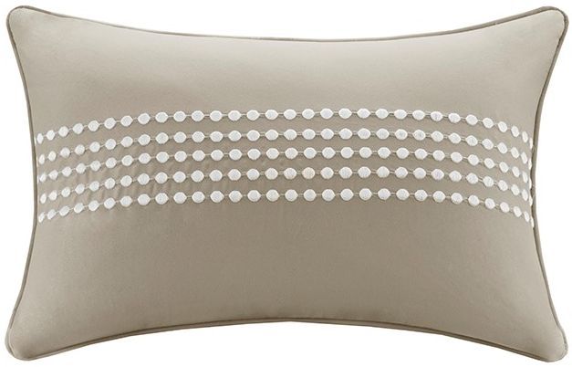 Olliix by Madison Park Essentials Merritt Taupe King Reversible Complete Comforter and Cotton Sheet Set-4