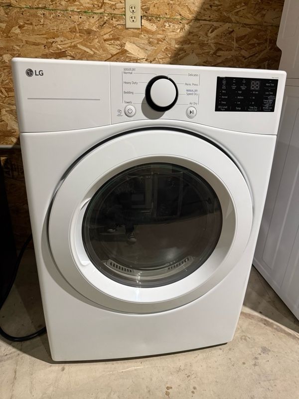 Clearance LG 7.4 Cu. Ft. White Front Load Electric Dryer-0