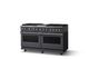 Viking® 5 Series 60" Cast Black Pro Style Dual Fuel (NG) Range with Polished Chrome Trim-2